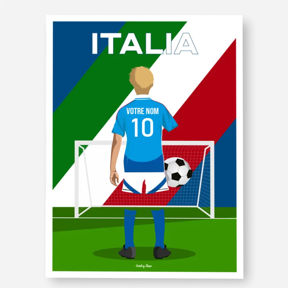Affiche Football Italie Personnalisée