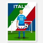 Affiche Football Italie Personnalisée