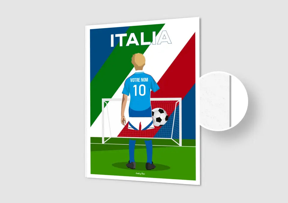 Affiche Football Italie Personnalisée