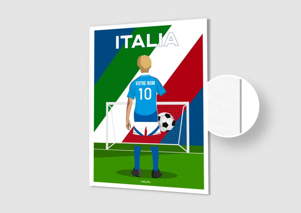 Affiche Football Italie Personnalisée