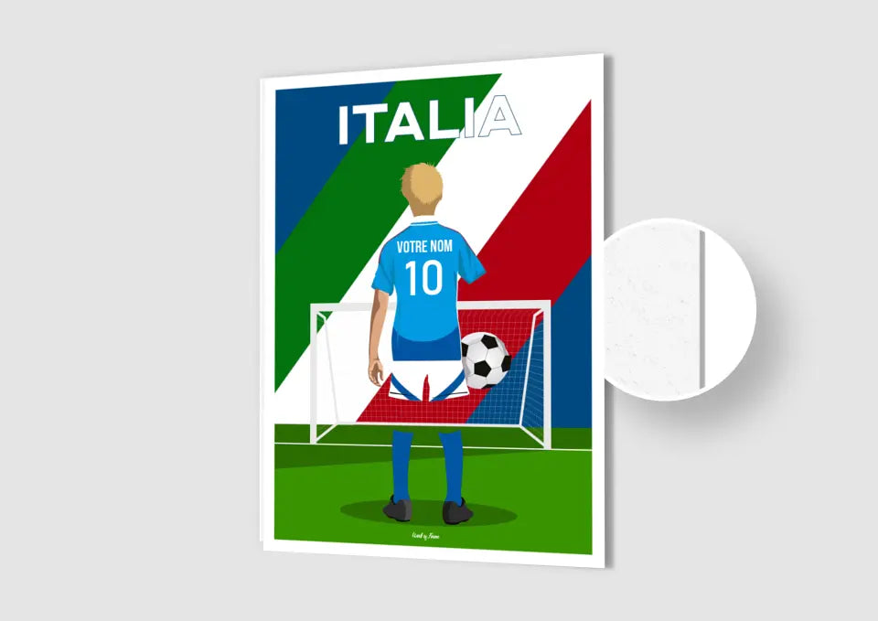 Affiche Football Italie Personnalisée