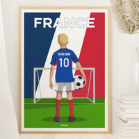 Affiche Football France Euro 2024 Personnalisée