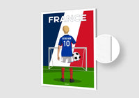 Affiche Football France Euro 2024 Personnalisée