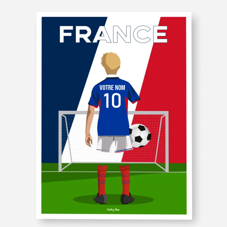 Affiche Football France Personnalisée