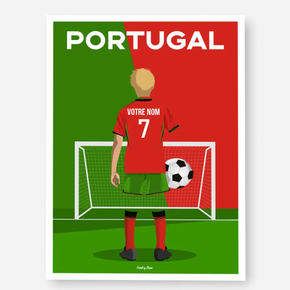 Affiche Football Portugal Personnalisée