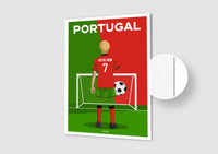 Affiche Football Portugal Euro 2024 Personnalisée