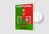 Affiche Football Portugal Euro 2024 Personnalisée