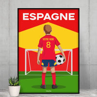 Affiche Football Espagne Euro 2024 Personnalisée