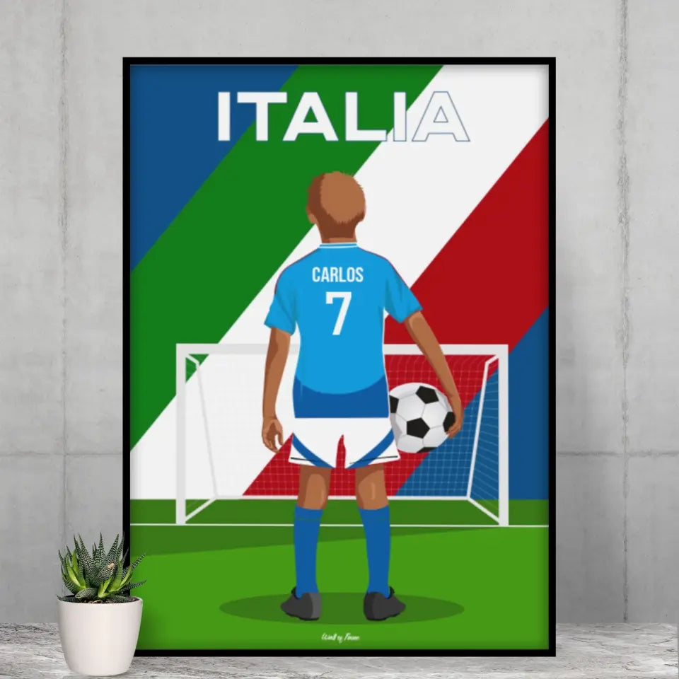Affiche Football Italie Personnalisée