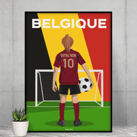 Affiche Football Belgique Euro 2024 Personnalisée