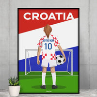 Affiche Football Croatie Euro 2024 Personnalisée