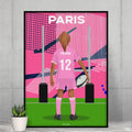Affiche Rugby Enfant Personnalisée - Paris