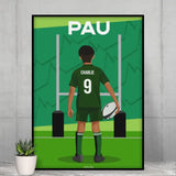 Affiche Rugby Enfant Personnalisée - Pau