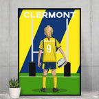 Affiche Rugby Enfant Personnalisée - Clermont