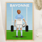 Affiche Rugby Enfant Personnalisée - Bayonne