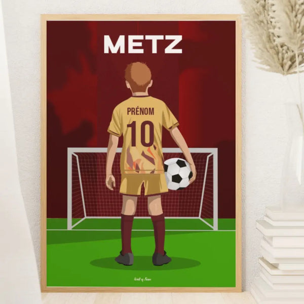 Affiche Football Enfant Personnalisée - Metz