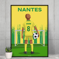 Affiche Football Enfant Personnalisée - Nantes