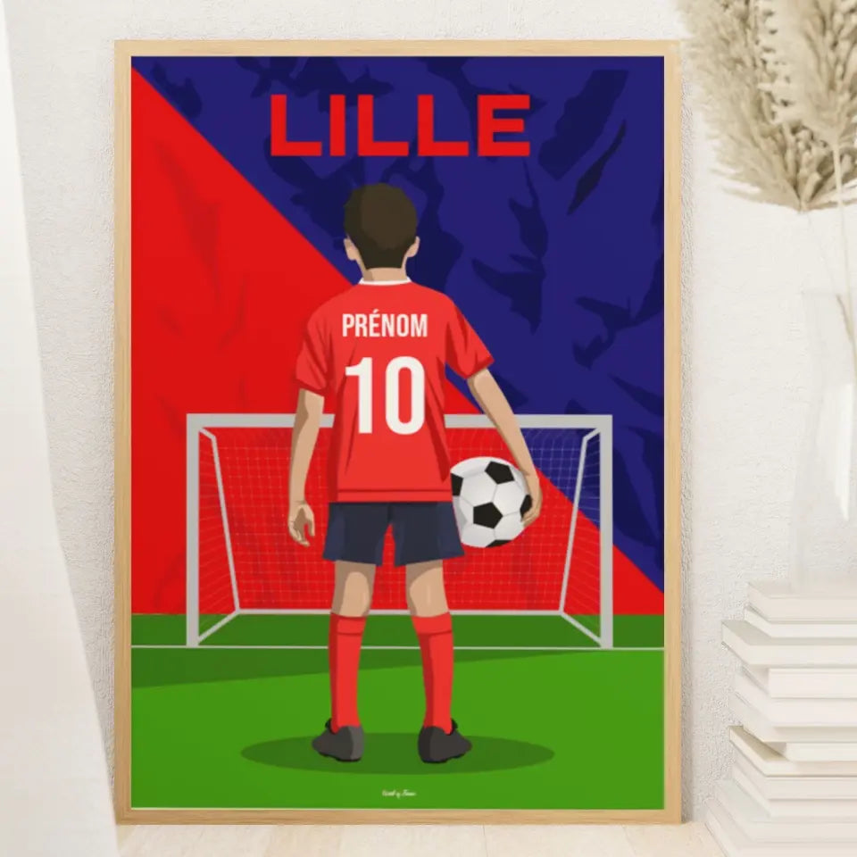 Affiche Football Enfant Personnalisée - Lille