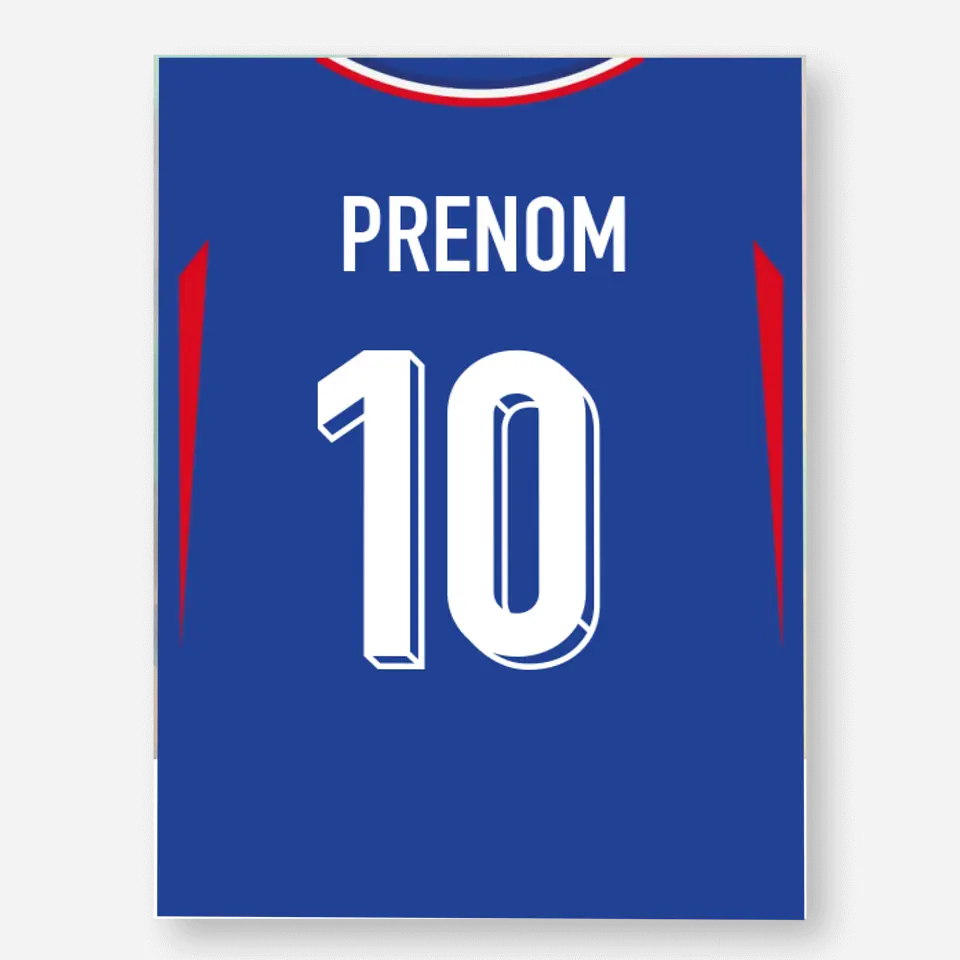 Affiche Football Personnalisée - Maillot France