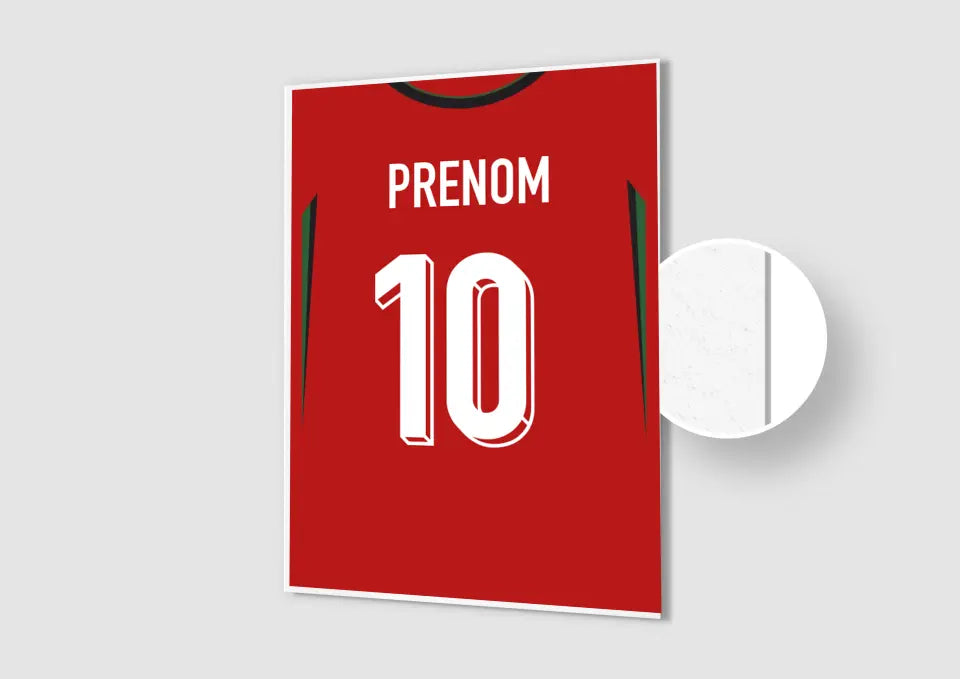 Affiche Football Personnalisée - Maillot Portugal