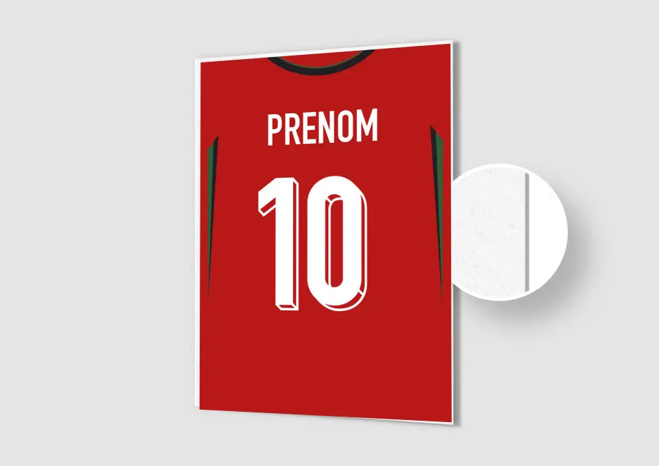 Affiche Football Personnalisée - Maillot Portugal