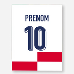 Affiche Football Personnalisée - Maillot Croatie