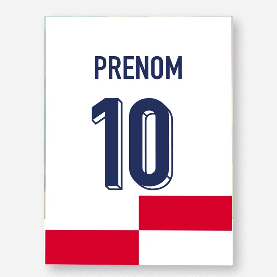 Affiche Football Personnalisée - Maillot Croatie