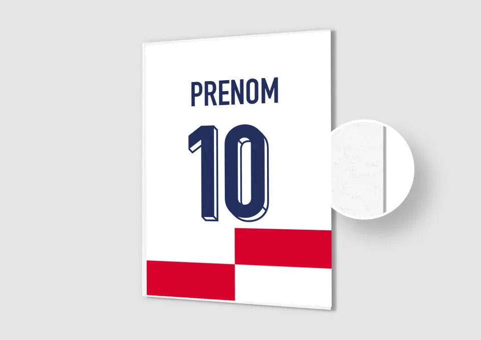 Affiche Football Personnalisée - Maillot Croatie
