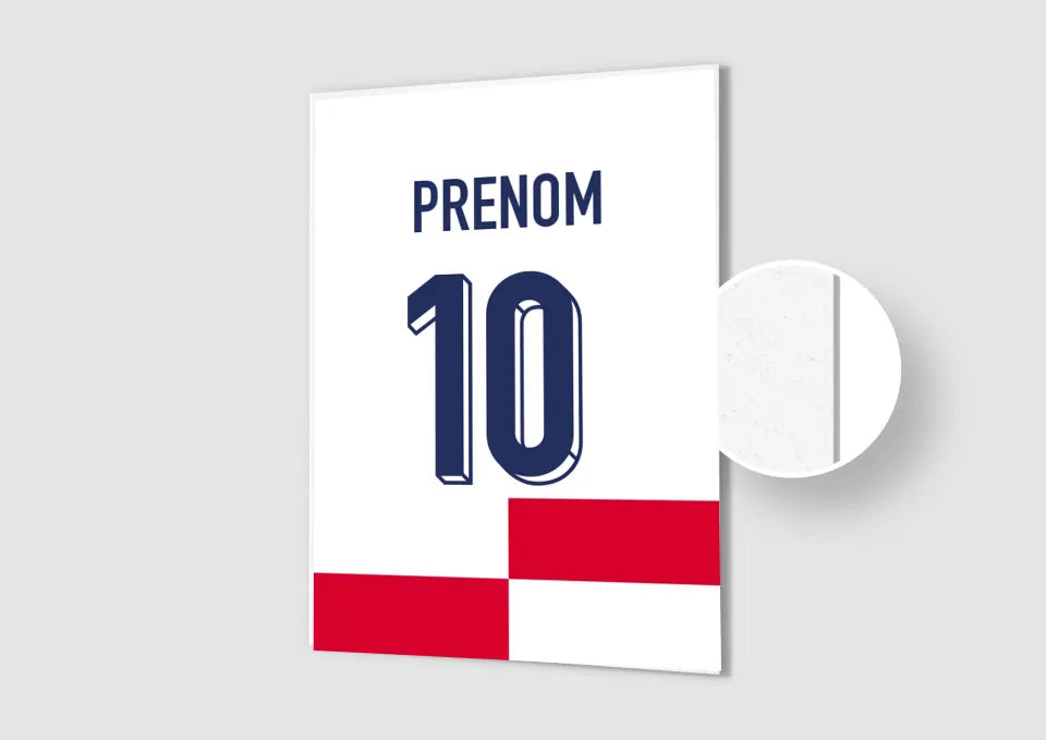 Affiche Football Personnalisée - Maillot Croatie
