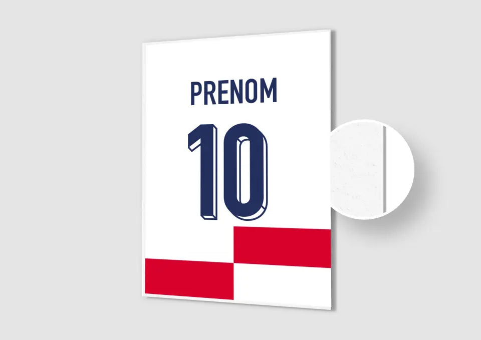 Affiche Football Personnalisée - Maillot Croatie