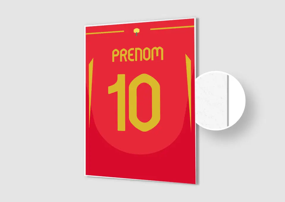 Affiche Football Personnalisée - Maillot Espagne