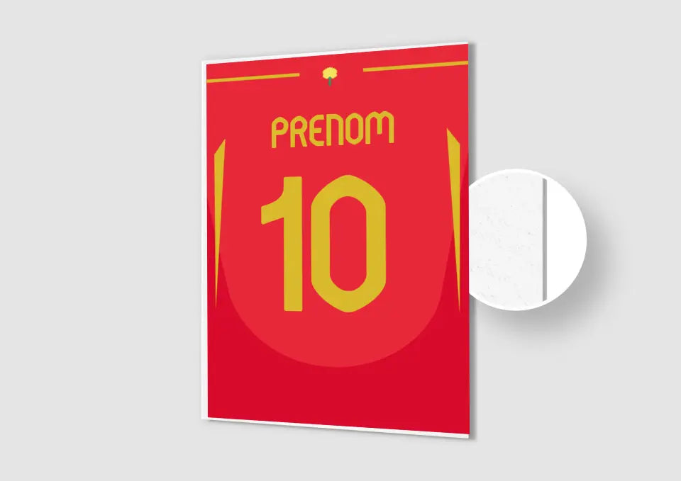 Affiche Football Personnalisée - Maillot Espagne