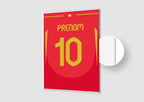Affiche Football Personnalisée - Maillot Espagne