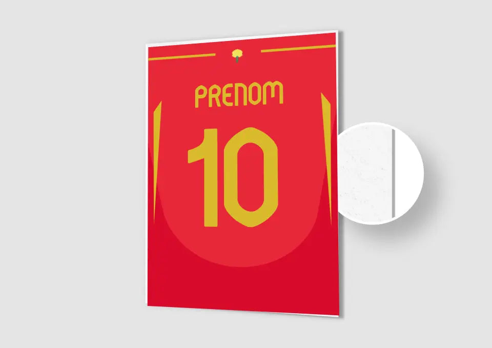 Affiche Football Personnalisée - Maillot Espagne
