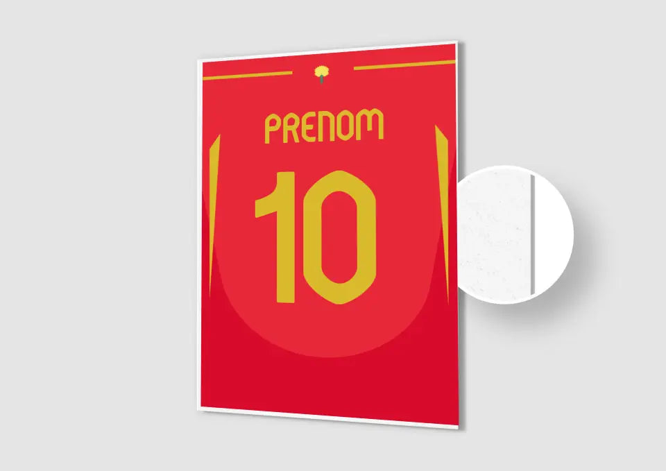 Affiche Football Personnalisée - Maillot Espagne