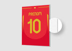 Affiche Football Personnalisée - Maillot Espagne