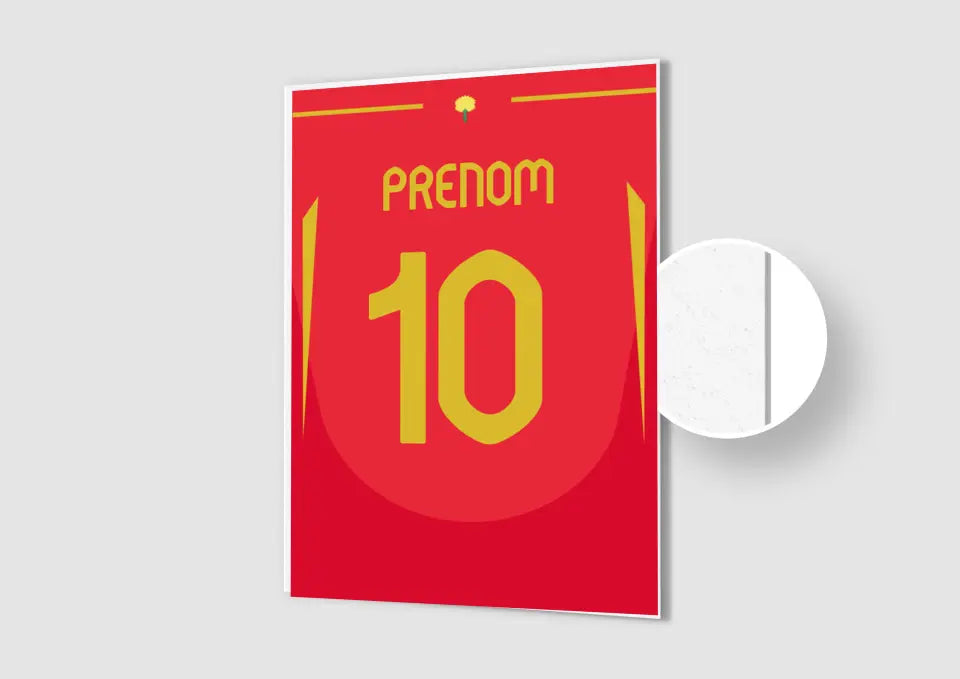 Affiche Football Personnalisée - Maillot Espagne