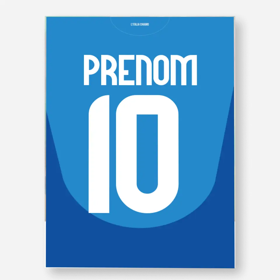 Affiche Football Personnalisée - Maillot Italie