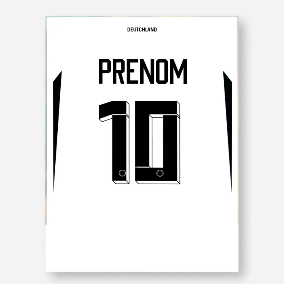 Affiche Football Personnalisée - Maillot Allemagne