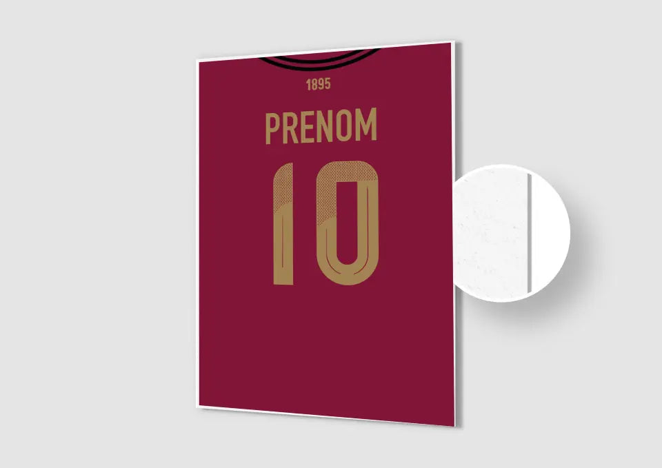 Affiche Football Personnalisée - Maillot Belgique