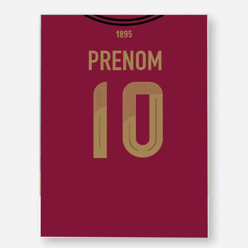 Affiche Football Personnalisée - Maillot Belgique