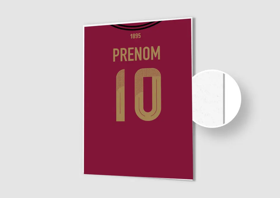 Affiche Football Personnalisée - Maillot Belgique