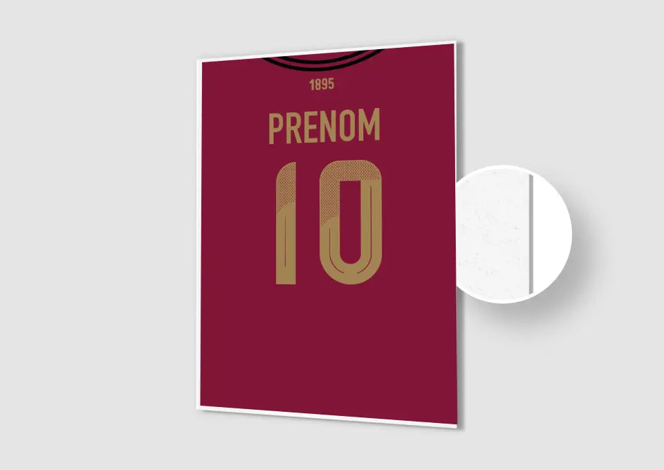 Affiche Football Personnalisée - Maillot Belgique