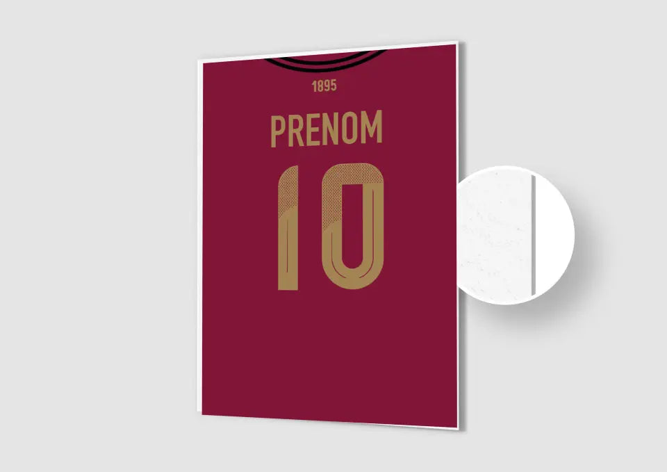 Affiche Football Personnalisée - Maillot Belgique