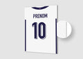 Affiche Football Personnalisée - Maillot Angleterre