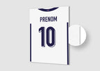 Affiche Football Personnalisée - Maillot Angleterre