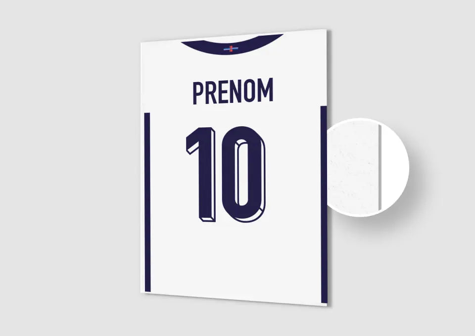Affiche Football Personnalisée - Maillot Angleterre