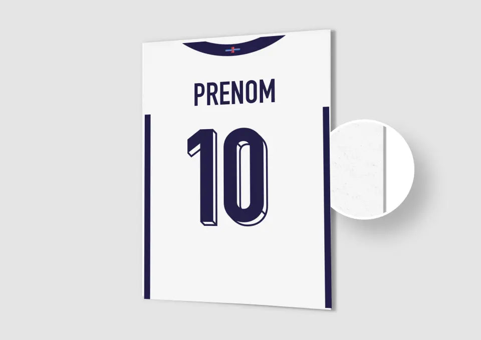 Affiche Football Personnalisée - Maillot Angleterre
