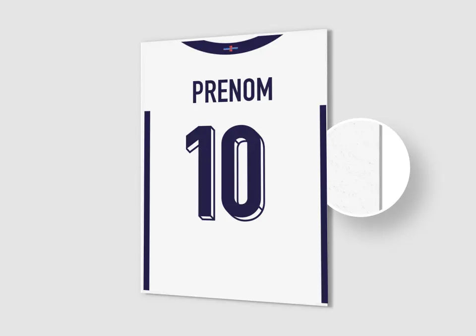 Affiche Football Personnalisée - Maillot Angleterre
