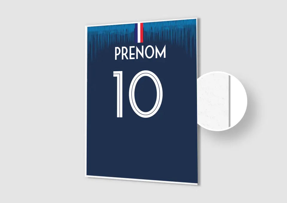 Affiche Football Mondial 2018 Personnalisée - Maillot France